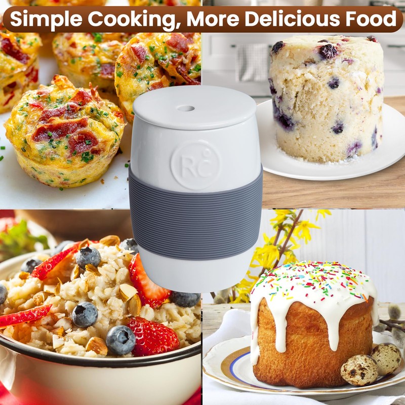 Professional Ceramic Egg Cooker for Microwave, Quick Scrambled Egg Maker