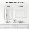 Ultrue White Wood Effect Framed Wall Mirror, 24x32 Rectangle Mirror,