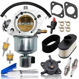 15004-0985 Carburetor Fits for Kawasaki FR691V FR730V FR651V FS651V FS691V FS730V 23HP Engine Mower 15004-0829 15004-7062 Carb Replace John Deere X320 X380 X324 with Fuel Pump & Air Filter