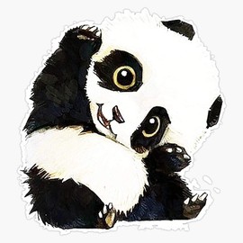 Magnet Panda Drawing Magnet Bumper Sticker Car Magnet Flexible Reuseable Magnetic Vinyl 5"