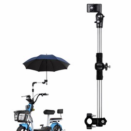 Bicycle Umbrella Holder, Umbrella Stand, 360° Rotation, Foldable, Height Adjustable, Easy Installation, Convenient for Commuting to Work or School, Bicycle, Motorcycle, Wheelchair, Baby Stroller