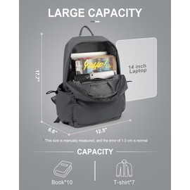 UPPACK Backpack For Women Aesthetic Grey Backpack For Men Lightweight Gym Backpack Casual Daypack Laptop Backpack College