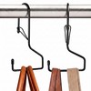ANIASOM 6 Inch Large Closet Rod Hooks with Safety Buckle,