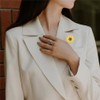 sunjiaqiCute Daisy Flower Brooch Pins Plant Sunflower Suit Lapel Pin