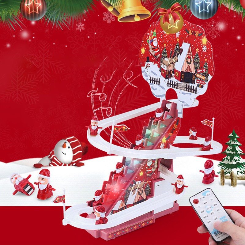 Electronic Christmas Track Slide Automatic Early Educational Christmas Sliding Roller