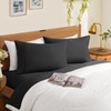 Horbaunal 2 Pack Microfiber Pillowcases King Size Dark Grey Bed