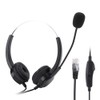 Call Center Headset, RJ9 Hands Noise Cancelling Binaural Headset, Comfortable