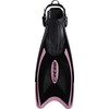 Cressi Palau Adjustable Open Heel Fins, Black/Pink, M/L