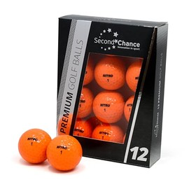 Second Chance Recycled Lake Golf Balls, 12 Pack, Mixed Golf Balls, Ideal for Practice and Play, Golf Ball Assortment, Orange