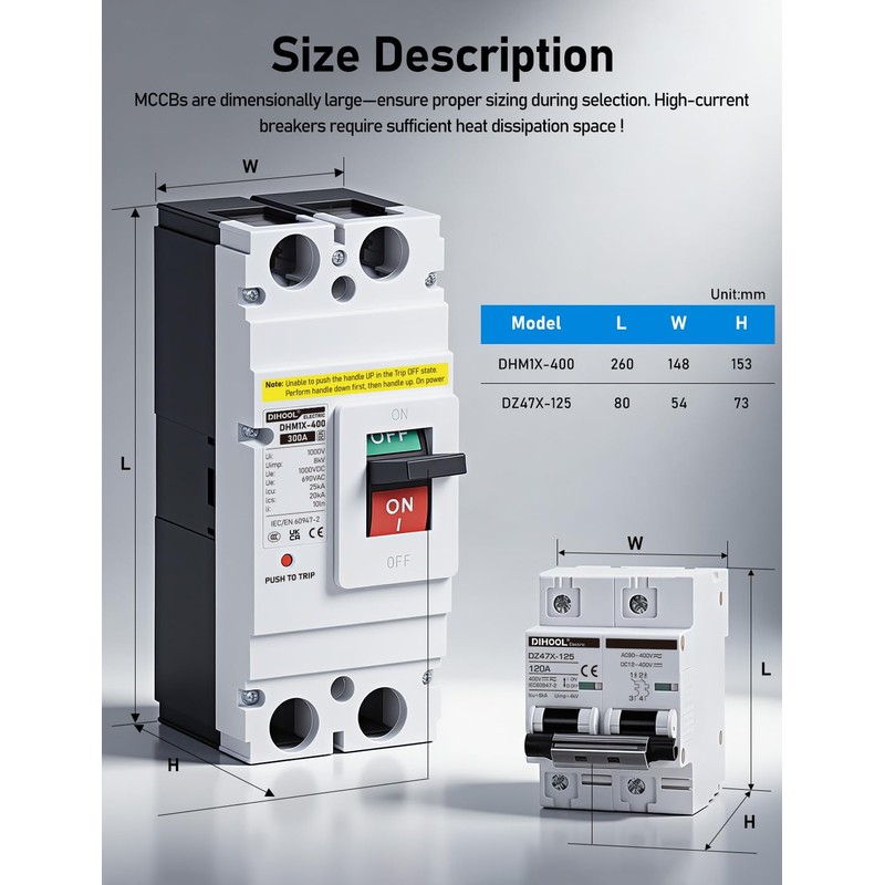 DIHOOL Heavy Duty Battery Disconnect Switch, 300 Amp DC Circuit