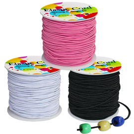 Ewparts Elastic String for Bracelets 165 Yards 3 Roll of Elastic Cord for Jewelry Making Elastic Cord 1.2mm Stretchy String for Friendship Bracelet String Making Necklace Beading Thread and DIY Craft
