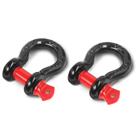 Jamiikury Shackles 1/2" D Ring Shackle 12 Ton (26,455 lbs) Maximum Break Strength with 5/8" Pin for Tow Strap Winch Off Road Vehicle Recovery (8 Pack)