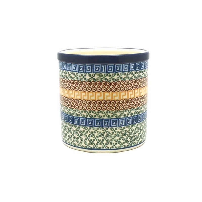 Polish Pottery Utensil Holder - Unikat Signature U3357