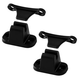 Lotsdonxia 2Pcs Door Retainer Catch Square Door Lock Kit for Motorhomes, RVs Cabinets, Secure Weatherproof Door Holders with Easy Installation (Black)