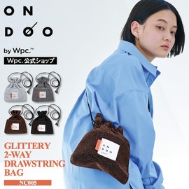 [World Party] [2024] ONDOO NC005-912-230 2-230 Drawstring Bag Brown Ondo Metallic Glitter Stylish Cute Travel Crossbody Shoulder Shoulders Shine Ladies Men Men Women Internal Pocket