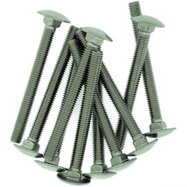 M8 (8mm x 40mm) Cup Square Carriage Bolt (Fully Threaded) - Stainless Steel (A2) (Pack of 10)