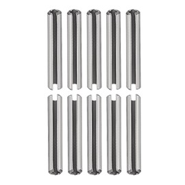 DTGN 1.5mmx14mm(DXL) Slotted Spring Pin - 20Pack - Good for Home Machine Fastener - 304 Stainless Steel Spring Dowel Tension Roll Pin - Silver