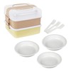 sanko- Plastic Lunch Boxes Family Size Rio Pack L Shape