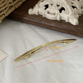 Hezhou Pack of 2 Small Slim Strip Hair Pins Metal Snap Barrettes Straight Hair Barrettes French Hair Clips Women's Hair Clip Decorative Hair Accessories for Women (Gold + Silver)