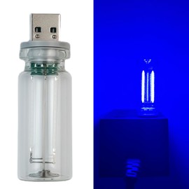 Dimmable Blue USB Touch Control Led Lights for Car, Glass Truck Led Lights Interior, Cute Retro Led Night Light Ambient Lighting, USB Mood Lamp Bedroom, Car Accessories for Men Women