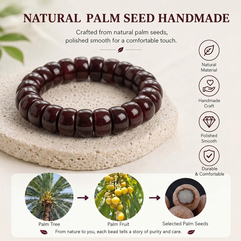 Frodete Bodhi Fidget Bracelet Seed Stretch Anxiety Relief Healing Jewelry