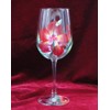 Hand Painted Wine Glasses - Hibiscus Red (Set of 2)
