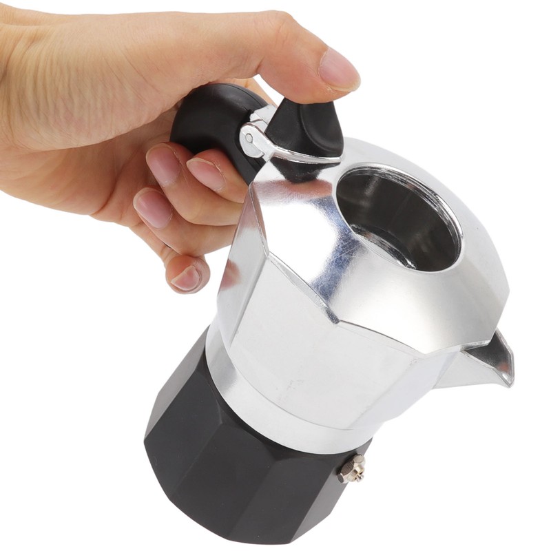 Double Valve Moka Pot Coffee Maker Pot Classic Octagonal Shape