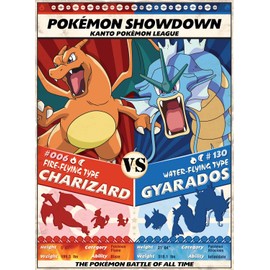 Buffalo Games - Pokemon Showdown: Charizard V. Gyarados - 1000 Piece Jigsaw Puzzle