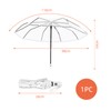 Defresit 1 Pc Clear Umbrellas for Wedding, 38.6'' Folding Transparent