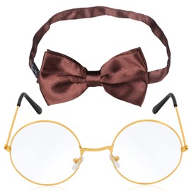 Yewong 1920s Mens Gatsby Gangster Costume Old Man Fancy Dress Costume Grandpa Accessories Set with Newsboy Hat (Coffee Hat-B)