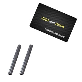 M&M Smartek Tubes 70 mm Set & Pull and Hack Card Aluminium Snuff Bat Snorter Nasal Tube Bullet Sniffer Snuffer for Snuff - Choice of Colours and Quantity (2 x Chrome & Card)