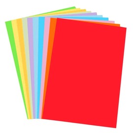 A4 Colored Paper, 100Sheets A4 Coloured Pastel Bright Paper, Multipurpose Double Sided Folding Origami Paper, Colored A4 Copy Paper for DIY Handmade Kids Art Craft Activities (10 Colors)