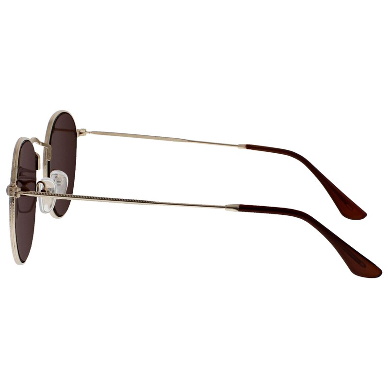 OPULIZE Sol Sun Spacer Glasses Retro Round Matt Gold Men