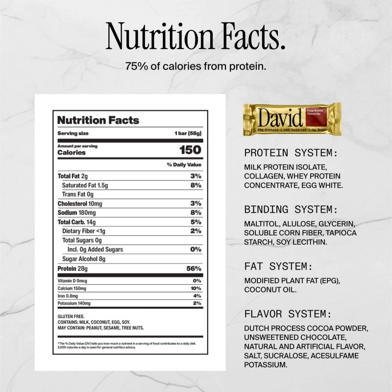 David High Protein Bars No Sugar - Sugar Free Protein