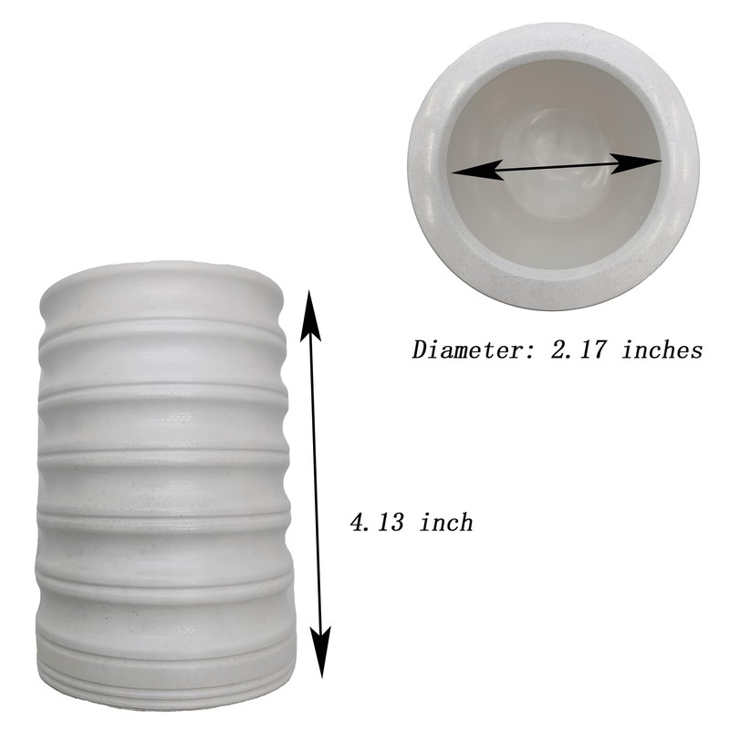 mysangouzi 2 cement pen holders, white and blue