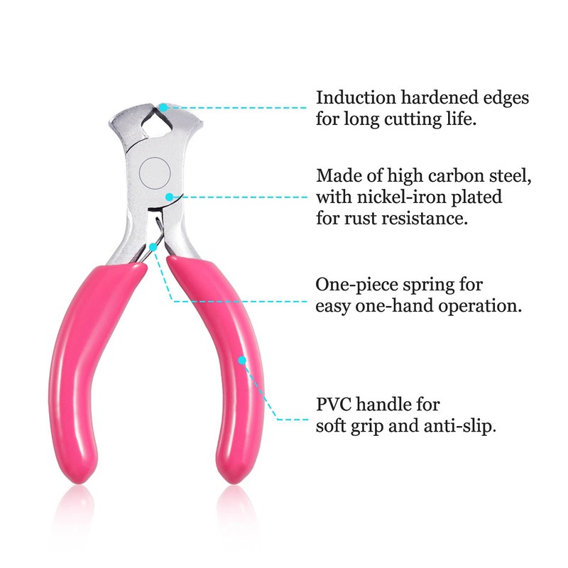 SPEEDWOX Mini End Nipper with Pink PVC Handle 3" End