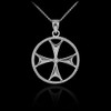 Sideways Crosses Religious Jewelry 925 Sterling Silver Open Design CZ-Accented