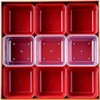 Cultivating Lacquer H-151-66 6.5-inch Heavy Block Dividers, 9 Red Partitions