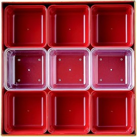 Cultivating Lacquer H-151-66 6.5-inch Heavy Block Dividers, 9 Red Partitions