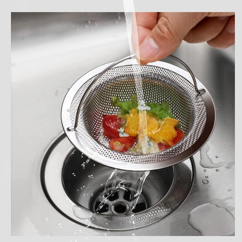2 Pack Kitchen Sink Strainer, Stainless Steel Sink Strainer With