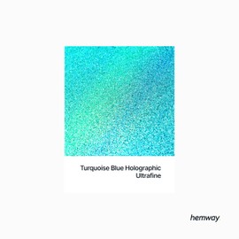 Hemway Turquoise Blue Holographic Glitter Ultrafine 130g/4.6oz Powder Metallic Resin Craft Flake Shaker for Epoxy Tumblers, Hair Face Body Eye Nail Art Festival, DIY Party Decorations Paint