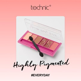 Technic Mini Edit 6 Eyeshadow Palette, Long Lasting and Blendable Matte & Shimmer Shades 7.2g (Invite Only)
