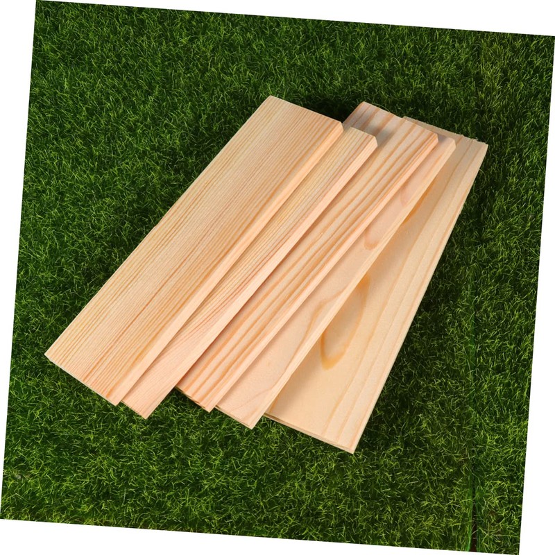DOITOOL 10Pcs Rectangular Pine Wood Boards Unique Photography Background Props
