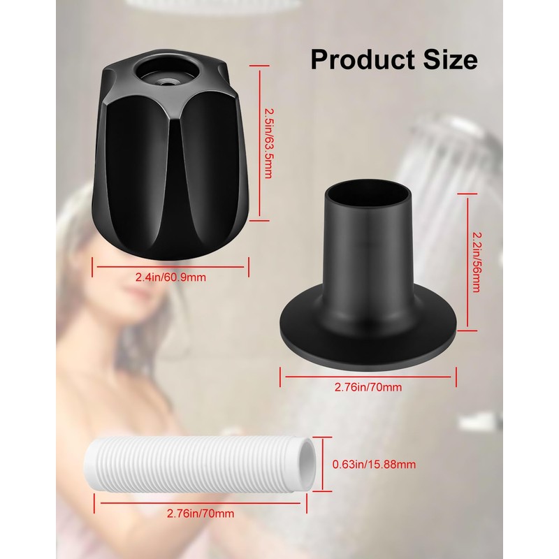 WUMZIJ 3PCS Shower Knobs Compatible with Price Pfister Verve and