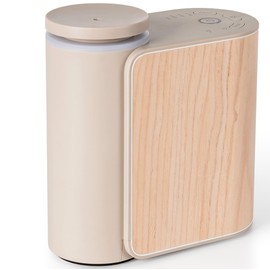 ZMARKRAFT® Waterless Essential Oil Diffuser w Solid Wood Cover 3 Timers 2 Mist Modes, Auto-Off Quiet Dual Fluid Aroma Diffuser, Portable Waterless Scent Diffuser w Lights, Room Decor Aromatherapy Gift