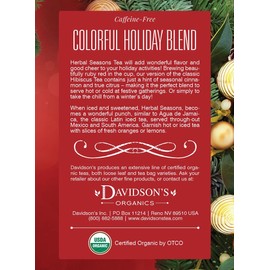 Davidson's Organics, Herbal Seasons Tea, 8-count Tea Bags, Pack of 12