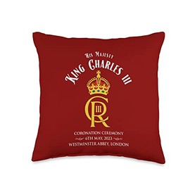 King Charles III 6 May Coronation Watch Party Souvenir Throw Pillow