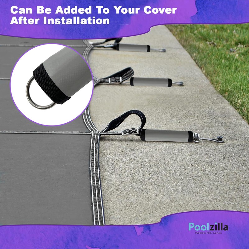 Poolzilla 1 Pack Pool Spring Wrap, Gray Pool Cover Spring