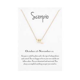 Mocya Collar del zodiaco para mujer, joyería del horóscopo constelación, colgante de astrología, regalo de cumpleaños,