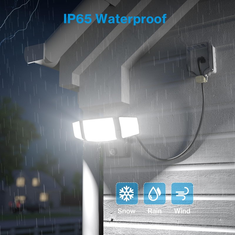 Olafus 80W Plug in Flood Lights Dusk to Dawn Outdoor